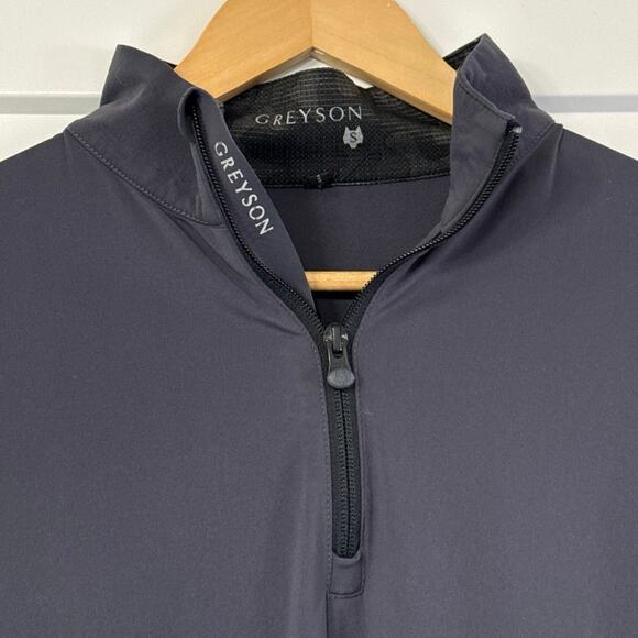 Greyson 1/4 Zip Golf Pullover Mens Size Small Solid Gray Stretch Jacket - Picture 4 of 10